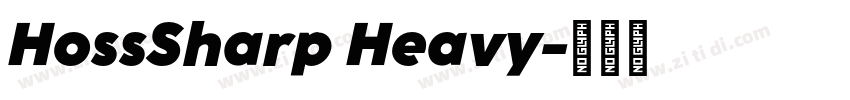 HossSharp Heavy字体转换